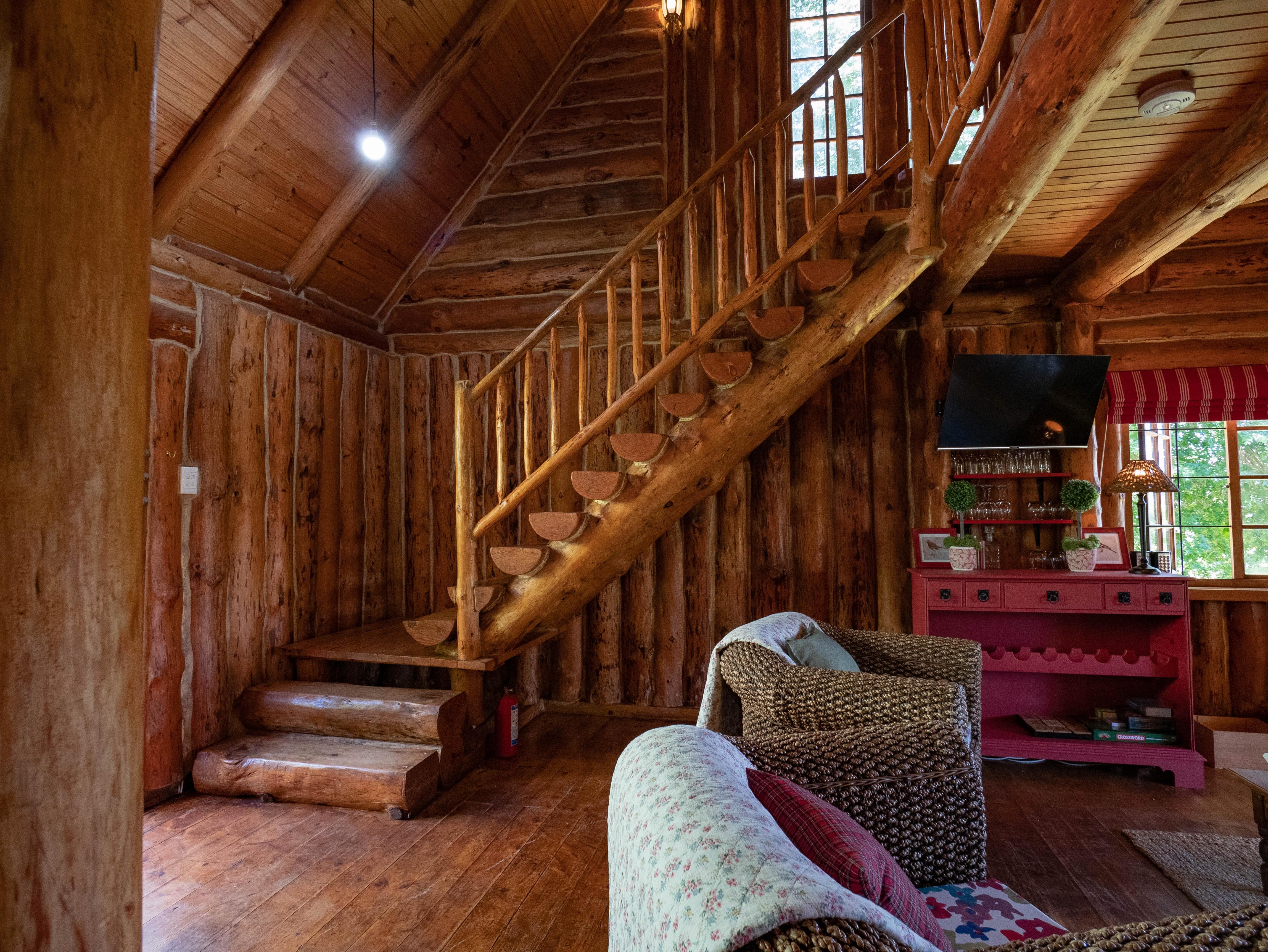 Log cabin staircase