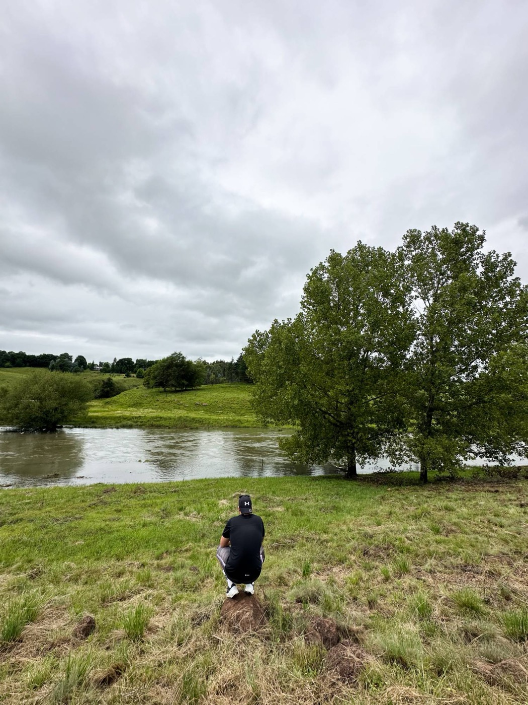 Watching the river flow near Underberg